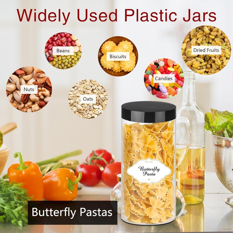 PeacePeo Plastic Jars with Lids 16 OZ, Plastic Jars 24 Pcs Slime Containers with Airtight Screw On Lids Leak Proof Clear Storage Containers Jar Empty for Kitchen & Household Food Storage - Image 4